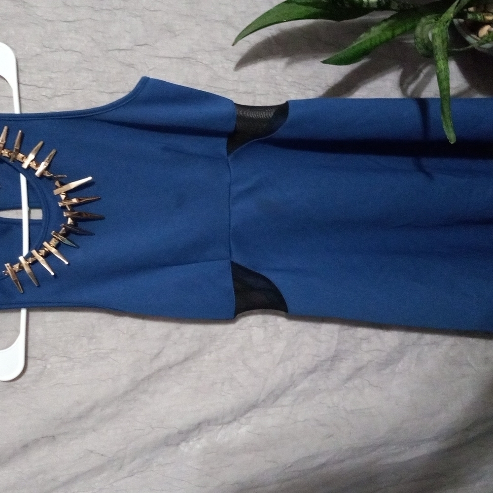 Cat D Small Blue Knee Length Dress